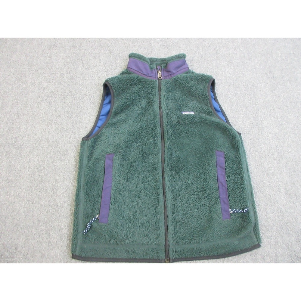 Vintage Patagonia Retro‎ X Vest Mens Medium Green PEF Windproof Fleece USA Made